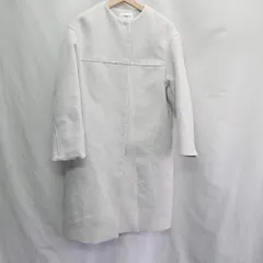 ◇ ⊇ FRAY I.D フレイ アイディー 長袖 ノーカラーコート サイズF オフホワイト系 レディース E  【1504210004524】