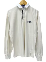 POLORALPH LAUREN (ポロラルフローレン) ラガーシャツ ワンポイントロゴ L アイボリー メンズ/045