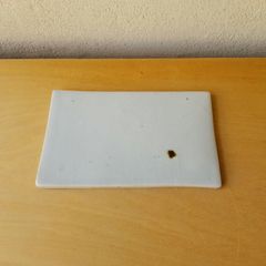 【わけあり処分品】白磁 板皿　瀬戸 白磁 民藝 作家