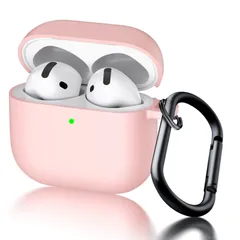 【人気商品】Seltureone【新登場】For Airpods 4ケース 2024年発売 柔らかいシリコン素材 全面保護カバー キーホルダー付き 紛失防止 耐衝撃 滑り止め 軽量 キズ防止ワイヤレス充電対応 LED状態表示灯可視 Airpods 4カバー ラ