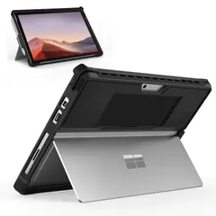 新品 Microsoft Surface Pro 7 / Pro 6 / Pro 5 / Pro 2017 / Pro 4 / Pro LTE ケース TiMOVO カバー ハンドストラップ付き ペンホルダー付き オールインワン スタンド機能 TPU PC 保
