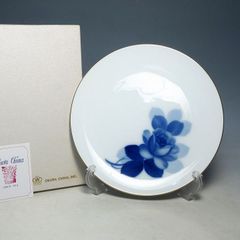 未使用品 大倉陶園 ブルーローズ 8211 プレート 27cm 大皿