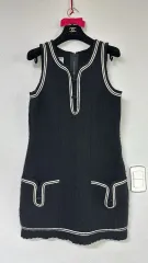 Chanel ノースリーブミニワンピース ブラック CHANEL シャネルブラックレースノースリーブミニワンピース