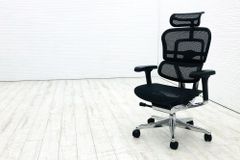 【未使用品】 自社保証有 エルゴヒューマンプロ2 中古 ヘッドレスト付き ergohuman PRO2 HIGH Type 中古オフィス家具 BKフレーム ブラック 【A000003556】