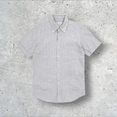 GREEN LABEL RELAXING / UNITED ARROWS ( SLIM FIT ) ボタンダウン BD チェック柄 半袖 ワイシャツ M