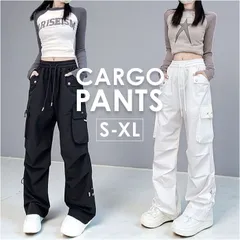 ☆ Lサイズ ☆ カーゴパンツ ボトムス ウエストゴム カーゴパンツ ウエストゴム レディース イージーパンツ ワークパンツ ワイドパンツ ダンスパンツ ロングパンツ 長ズボン ズボン パンツ カジュアルパンツ ロング カーゴ イージー ポケット
