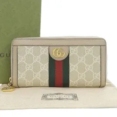 【本物保証】 箱・布袋付 超美品 グッチ GUCCI オフィディア GGスプリーム GGマーモント ラウンドファスナー長財布 523154 1147 ロゴ