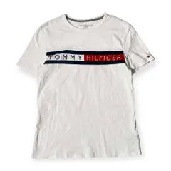 TOMMY HILFIGER トミーヒルフィガー ロゴ デザイン 半袖 Tシャツ S/P/ホワイト メンズ