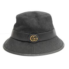 Dz804511 グッチ 帽子 フェドラ バケットハット GGキャンバス 576587 レディース GUCCI 中古