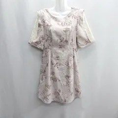 ◇ ⊂ Rew　de　Rew ルゥデルゥ 花柄 半袖 膝丈 ワンピース サイズM ピンク レディース E  【1410100011988】