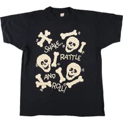 古着 80年代 スクリーンスターズ SCREEN STARS ドクロ柄 スカル柄 蓄光プリント プリントTシャツ USA製 メンズXL相当/eaa568806