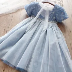 女の子ドレス　エルサ風ドレス　プリンセス　演奏会　発表会　誕生日　パーティー　ピアノドレス　クリスマス　ハロウィン　プレゼント