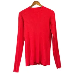 Vaporize ヴェイパライズ 22AW Random Rib Hi Neck M レッド リブ編みハイネックカットソー 14857のサムネイル