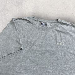 US古着 Champion チャンピオン ワンポイント ロゴマーク Tシャツ XL グレー