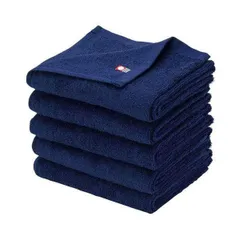 【数量限定】34×86cm 240匁 綿100％ 5枚セット フェイスタオル 日本製 ネイビー 今治タオル
