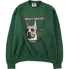 古着 90年代 リー Lee BOXER ボクサー 犬柄 アニマル スウェットシャツ トレーナー USA製 メンズL相当 ヴィンテージ/eaa578334