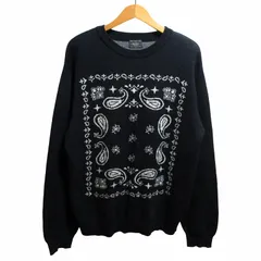 ロデオクラウンズ Rodeo Crowns 近年モデル バンダナニット セーター 総柄 長袖 421DAW70-0710 紺 ネイビー M ■GY01のサムネイル