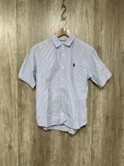 U.S. POLO ASSN. ユーエスポロアッスン ストライプ シャツ sizeM/白ｘ水色 ■◆ メンズ