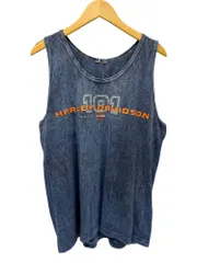 HARLEY DAVIDSON (ハーレーダヴィッドソン) 00s 古着 タンクトップ デイトナビーチ ネイビー メンズ/028
