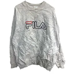 FILA ロゴスウェット トレーナー Mサイズ フィラ ライトグレー 古着卸 アメリカ仕入 t2411-3815