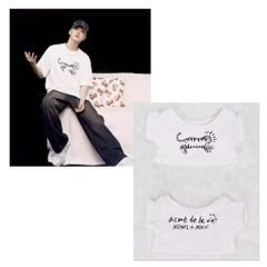 BTS JIN ジン ウットくん Wootteo×RJ Tシャツ ブラック - メルカリ