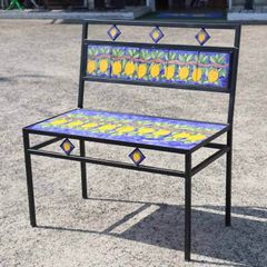 イタリア テーブルセット 花柄 ガーデン 4点セット 53cm ニーノ