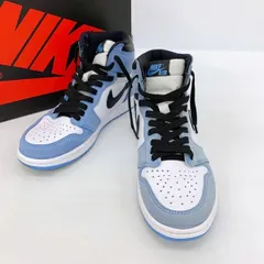 NIKE ナイキ AIR JORDAN 1 RETRO HIGH OG スニーカー 555088-134 ユニバーシティーブルー 箱あり メンズ 25cm ブルー 靴 DF16319■