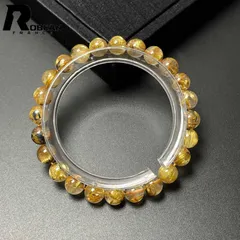 【限定一点】 上級 EU製 ★ROBEAN・太陽花タイチンルチル★黄金針水晶 金運 開運 ゴールド ブレスレット パワーストーン プレゼント2 ギフト 7.6-7.9mm M0611476
