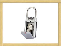 シルバー Hon&Guan 鍵収納ボックス キー ボックス 南京錠 ダイヤル式 4桁 鍵の保管受け渡しに安全 大型サイズ シルバー