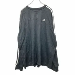 adidas ロゴ スウェット トレーナー XLサイズ アディダス 刺繍 ブラック 古着卸 アメリカ仕入 t2406-4037