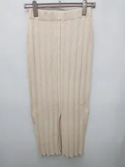 ◇ ⊇ ADAM ET ROPE アダムエロペ ロング タイト リブニット スカート サイズF ベージュ レディース P  【1410230024773】