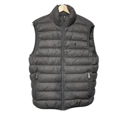 ポロラルフローレン POLO フード付きダウンベスト バイカラー 黒 グレー POLO RALPH LAUREN/ポロラルフローレン】ダウンベスト｜LOGEMENT