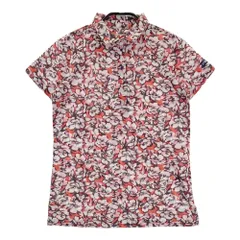 サイズ：0 MASTER BUNNY EDITION マスターバニーエディション  半袖ポロシャツ 花柄 レッド系 [240101411808] ゴルフウェア レディース ストスト