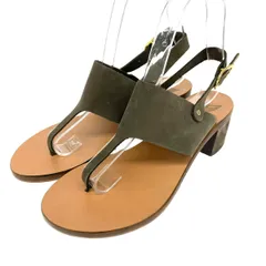 新品同様 Ancient Greek Sandals エンシェントグリークサンダル 表記サイズ:36 トング サンダル  カーキ  レザー レディース　240002231060のサムネイル