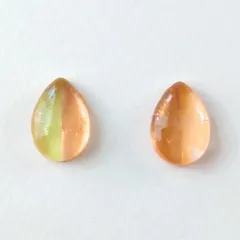 No.657　レジン　しずく型　ゴールド　イエロー　オレンジ　ピアス　イヤリング　ハンドメイド