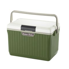 【迅速発送】VAC-17WH/GR SANKA 日本製 冷藏箱 box cooler 保冷力の高いハードタイプ モスグリーン 大型 17L ワンプッシュオープン型クーラーボックス 高性能な断熱材を採用 べリアスクーラー サンカ