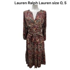 美品　ローレン　ラルフローレン　Lauren Ralph Lauren　ロング　ワンピース　0、7号　レディース　S5Q631