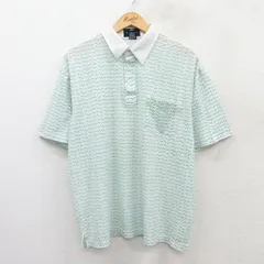 XL/古着 半袖 ポロ シャツ メンズ 00s 総柄 白他 ホワイト 25jul02 中古 トップス