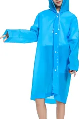 DZTSMART レインコート こども用 EVAエコ素材の合羽 カッパ 子供 男の子 女の子 おしゃれ 超軽量 超撥水 防風 小学生 通学 雨の日の保育園や幼稚園 自転車 遠足 旅行 ボランティア活動 アウトドア 梅雨対策(ブルー)