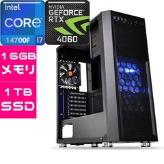 ゲーミングPC 新品 デスクトップ 14世代 Core i7 14700F RTX4060 SSD 1TB 16GB カスタムBTO
