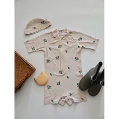 ☆ フルーツ ☆ 100cm ☆ 水着 キッズ 水着 キッズ ラッシュガード 半袖 キッズ水着 ロンパース水着 ロンパース 半ズボン オールインワン 袖付き 男の子 女の子 男児 女児 動きやすい 柄 子供服 スイミング 子供 こども 子ども