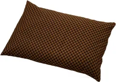 EFFECT 枕 まくら そば殻 そばがら そば枕 そばまくら 市松模様 枕カバー付き 日本製 43 x 63ｃｍ 市松模様・茶( 市松模様・茶,  43 x 63ｃｍ)のサムネイル