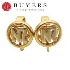 【中古】 ニナリッチ イヤリング メタル ゴールド ロゴ メッキ アクセサリー レディース 女性 NINA RICCI