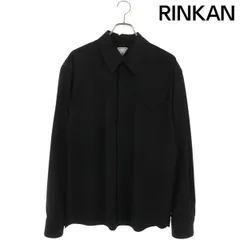 ボッテガヴェネタ VKBS0 ミリタリーワーク長袖シャツ サイズ41 本物 黒色 ボッテガヴェネタ VKBS0 ミリタリーワーク長袖シャツ サイズ41