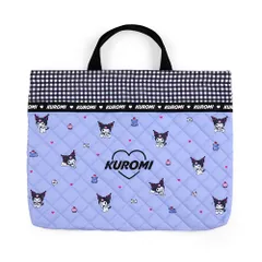 サンリオ キルト手提げバッグ クロミ クロミちゃん kuromi 30×42×4cm キルティングバッグ キャラクター 207861 SANRIO [クロミ]