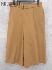 ◇ UNITED ARROWS　green label relaxing　ユナイテッドアローズ ウエストベルト付き ガウチョ パンツ 38 ブラウン * 1002799154413 【中古】 【1002799154413】