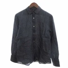 ポールスミス PAUL SMITH PS シャツ 長袖 リネン ドット 紺 ネイビー S ■SM3のサムネイル