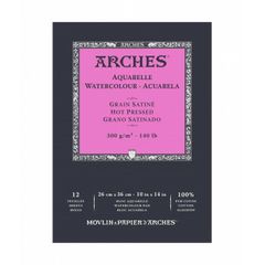 ARCHES 水彩紙ブロック 36cm×51cm 極細 14枚（6枚使用済） - メルカリ