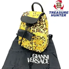 新品タグ付き　ベルサーチ　GIANNI VERSACE リュック　ブラウン 2025年最新】ヴェルサーチ リュックの人気アイテム - メルカリ