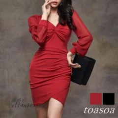 袖 シフォン 。 ワンピース レディース ミニ ドレス タイト フォーマル vii4w391496